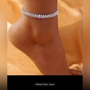 Women’s Anklet (Fashion) (Silver Color) (Ankle Bracelet) (Foot Jewelry)